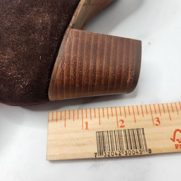 Jack Rogers Marianne Suede Leather Chocolate Brown Ankle Boots Booties Women's 6 - Picture 11 of 11